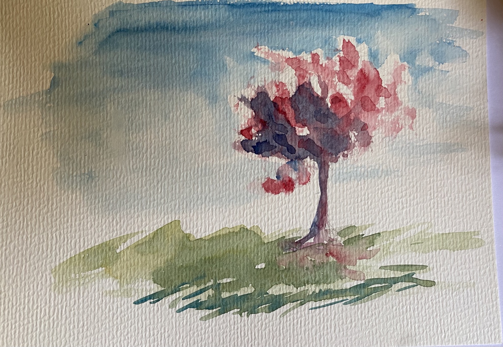 Baum, Aquarellskizze von Ellen Hermes