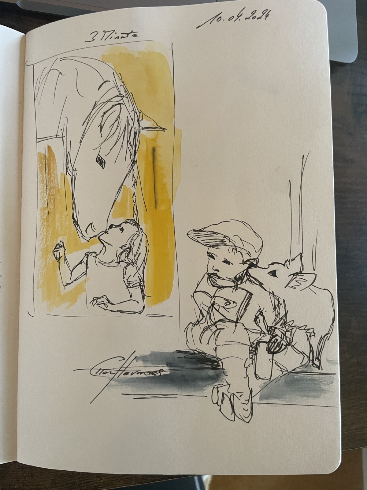 Kinder, Skizze von Ellen Hermes