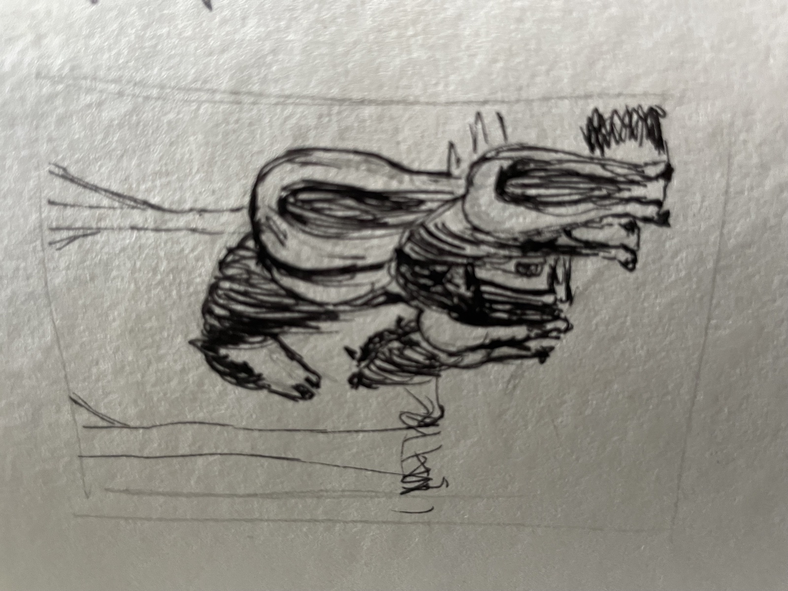 Pferde, Skizze von Ellen Hermes